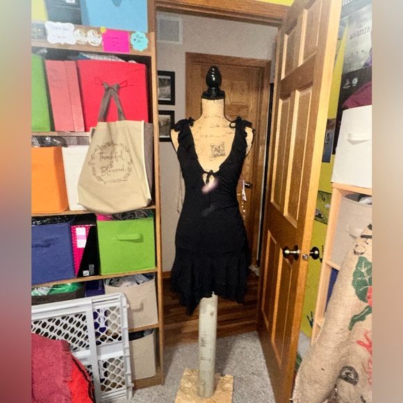 WILD FABLE RUFFLE DRESS-black 🖤 - Picture 6 of 11